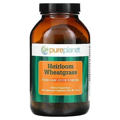 $32.83 • Buy Pure Planet Green Kamut Heirloom Wheatgrass 240 Veggie Caps All-Natural, Kosher
