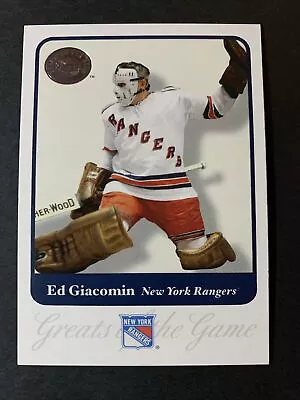 2001-02 Fleer Greats Of The Game #21 Ed Giacomin • $1.38