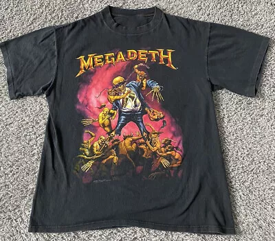Megadeth Band T Shirt Short Sleeve Black Unisex All Size S-234XL T- Shirt • $15.99