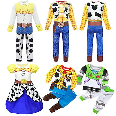 £19.55 • Buy Toy Story Woody Jessie Buzz Lightyear Cosplay Costume Set Adult Kid Fancy-Dress.