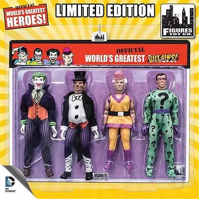 DC Comics Retro 8 Inch Action Figures Official World's Greatest Villains! 4 Pack • $89.99