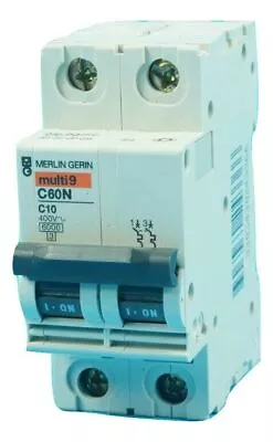 Merlin Gerin 24336 C60N C10 A 2-pole Circuit Breaker • $7.32