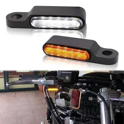 2Pcs Mini LED Motorcycle Turn Signal Blinker Handlebar Light For Harley Davidson • $30.62