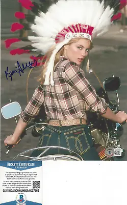 Kim Alexis  Autographed 8x10 Indian Head Dress Great  Photo Beckett  Certified • $85.40