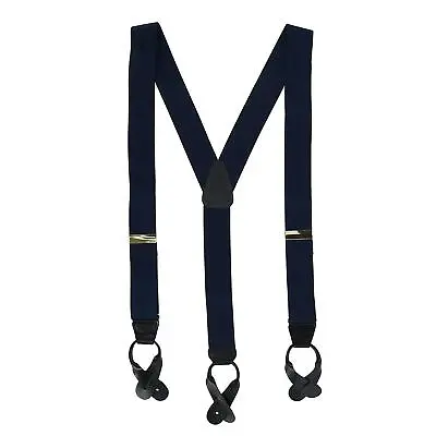 New CTM Men's Big & Tall Elastic Button End Suspenders • $20.94