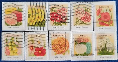 US Stamps 2013 Vintage Seed Packets Used On Paper Set Of 10 Forever #4754-63 • $1.07