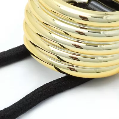 Plastic High Elasticity Women Hair Band Hair Cuffs Ponytail Crystal Hair Ring L • £2.90