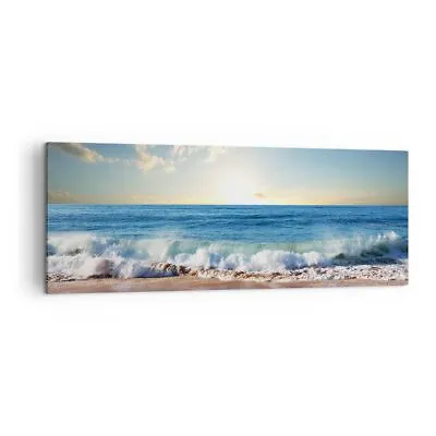 Canvas Print 140x50cm Wall Art Picture Sea Shore Water Large Framed Artwork • £56.99