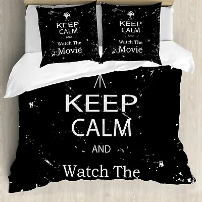 Keep Calm Duvet Cover Watch Movie Grunge • £29.99