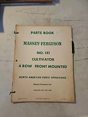 Vintage 1961 Massey Ferguson 141 Cultivator 4 Row Front Mounted Parts Book  • $12.30