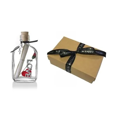 Valentines Gift Personalised Valentines Message In A Glass Bottle • £13.95