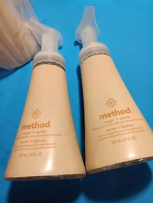 2X Method Sugar + Spice Foaming Hand Wash Soap Pump Plant Based Cleaner 10oz • $21.99