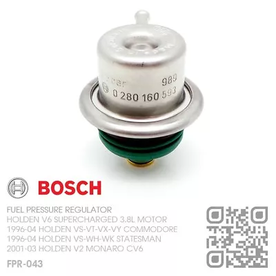Bosch Fuel Pressure Regulator V6 L67 Supercharged 3.8l [holden V2 Monaro Cv6] • $179.50