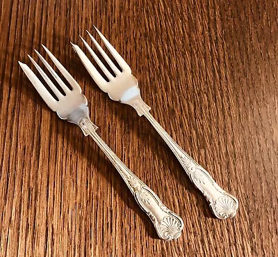  EPNS A1 Sheffield Kings England Silver Service Cutlery 2- Salad Forks 6 3/8  • $43