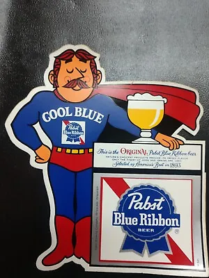 Hard To Find Pabst Blue Ribbon  Cool Blue  Advertisement Stickers  • $12.99