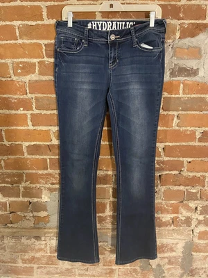 $18 • Buy Hydraulic Curvy Lola Fit Bootcut 9/10 Women's Denim Jeans Embellished