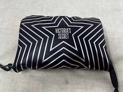 Victoria’s Secret Women's Packable Weekender Tote Bag Stars Black Pink Zip Pouch • $16.99