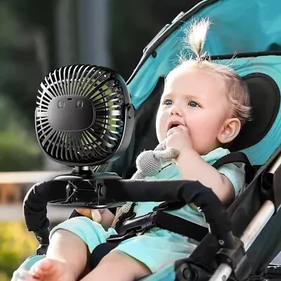 STORMHERO Desk Fan Clip-on Stroller Fan Rechargeable USB Quiet Personal Fan-AU • $38.55