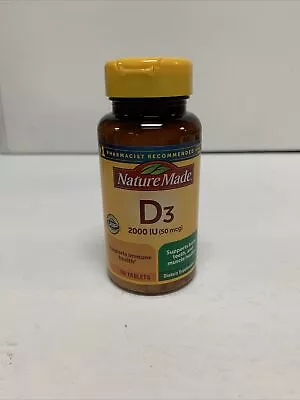 Nature Made Vitamin D3 2000 IU (50 Mcg) Tablets 100  #738 • $10