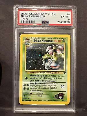 PSA 6 - 2000 - Erika's Venusaur Holo 4/132 - Gym Challenge - Pokémon Card TCG • $69