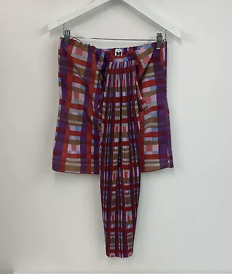 Missoni Skirt Pleated Check Pattern Sz 8 UK Ladies Waist 29” • $56.82