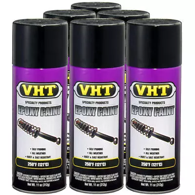 VHT Paint SP650 (6pk); Epoxy All-Weather 11oz Aerosol Gloss Black 250�F • $75.66