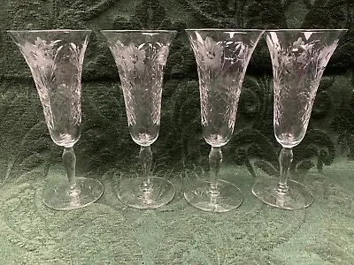 $35 • Buy Vintage Rock Crystal Parfait/Champagne Glasses
