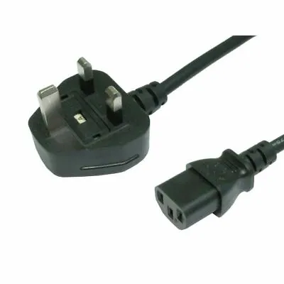 £6.90 • Buy UK Mains Power Plug To IEC C13 Cable Cord For PC Monitor TV Kettle Lead Black