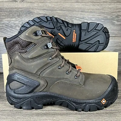 Merrell Mens Strongfield 7 Inch Thermo Waterproof Composite Toe Brown Work Boots • $79.95