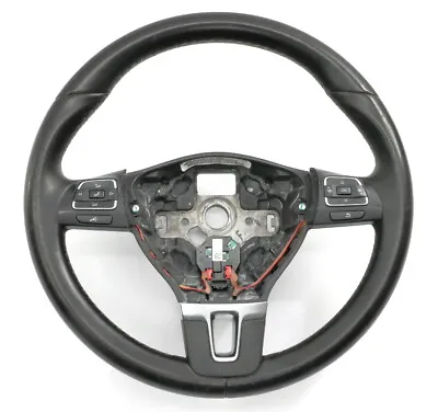 Leather Steering Wheel 10-14 VW Golf Jetta Hybrid Sportwagen MK6 5C0 419 091 AK • $109.99