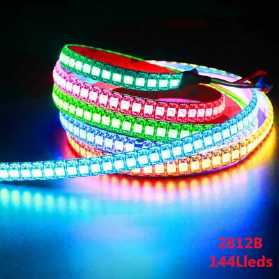 WS2812B 5V 5050 RGB LED Strip 1-5M 30 60 144 150 300 Leds Individual Addressable • $8.99