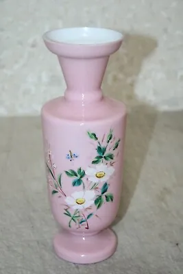 Vintage Hyacinth Bulb Forcing Glass Vase  10'' Pink • $29.99