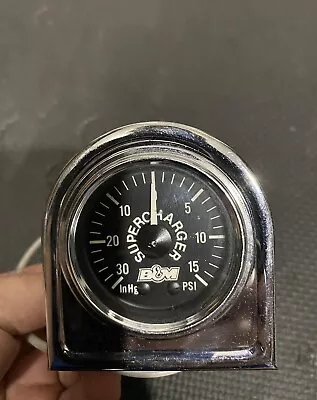 ⭐⭐⭐ B&m Blower Turbo Supercharger Hot Rat Rod Vintage Boost Pressure Psi Gauge • $426.58