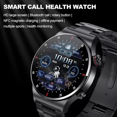 $44.99 • Buy Men Waterproof Smart Watch Heart Rate Monitor Fitness Tracker For Android IPhone