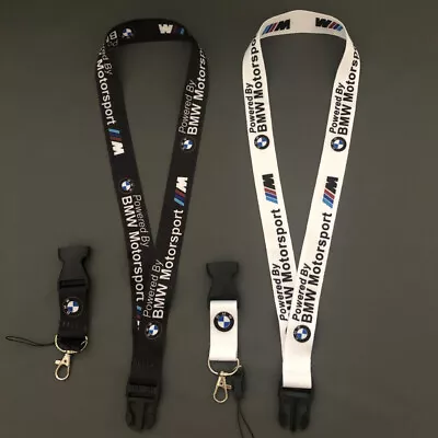 2PCS Motorsport Black Lanyard Neck Strap Key Chains ID Holder Keyring For BMW M • $9.85