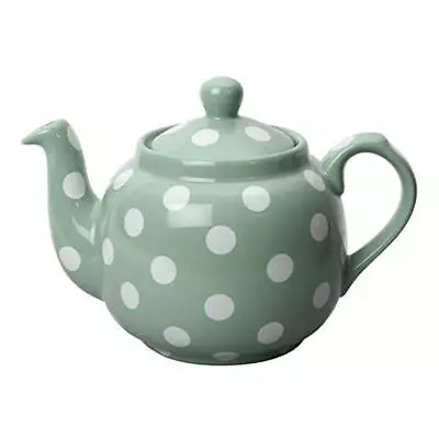 London Pottery Farmhouse Filter 4 Cup Teapot Green With White Spots • £37.95