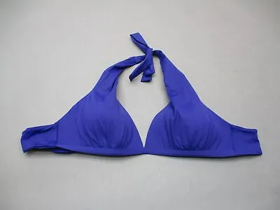 La Blanca By Rod Beattie Size 8 Womens Blue Wireless Bikini Top Swimwear 5M • $10