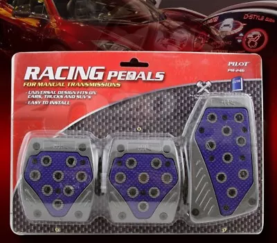 Gray Blue M/t Clutch Brake Gas Pedal Pads For Rodeo Miata Mx5 Rx7 Rx8 Tribute • $12.99