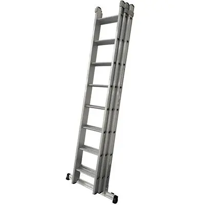 Triple Extension Ladder With Deployable Stabiliser Bar - 4.15-10.06m • £325