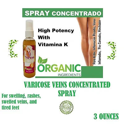 Varicose V EinsSpray 4 Ounces Each Vitamin K Hamamelis Anti  Organic • $17