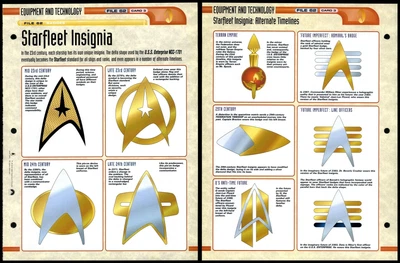 £1.49 • Buy Starfleet Insignia - Badges - Star Trek Fact File Page