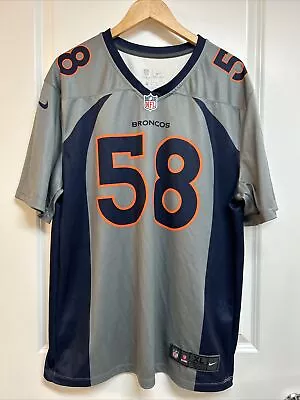 Von Miller Denver Broncos Nike Inverted Legend Jersey Men's XL Gray NFL #58 • $5.50