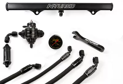 K-Tuned Center Feed K-Swap Fuel System - Black Rail For Honda Civic EG DC2 EK • $539.99
