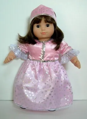 Pink PRINCESS Dress W/Crown For American Girl Bitty Baby Or TWIN (OUTFIT ONLY) • $25.63