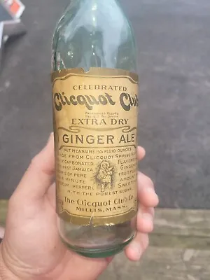 $49.99 • Buy Celebrated Clicquot Club Extra Dry  Ginger Ale Paper Label Very Old