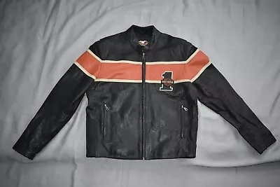 Harley Davidson Victory Lane #1 Leather Racing Jacket Size Large • $150