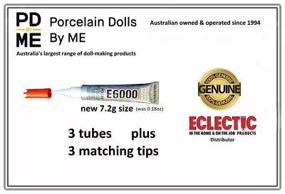 £5.91 • Buy E6000 7.2gm X 3 /( .18fl.oz)   PLUS 3 Application Tips