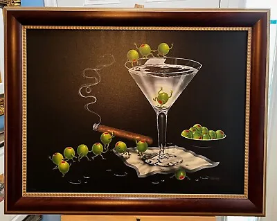 Michael Godard  Martini Limbo  Giclee On Canvass Hand-signed & #'d 122/150 Rare! • $895