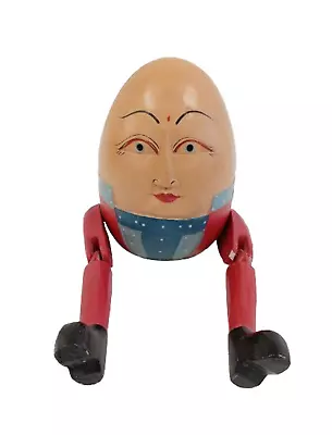 Vintage 16  Humpty Dumpty Handmade Wooden Toy Collectible Shelf Decor • $12.62