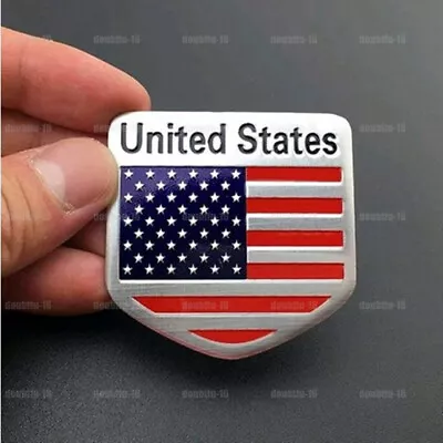 USA Shield Flag Logo American Emblem Metal Badge Decal Sticker Car Accessories • $1.75